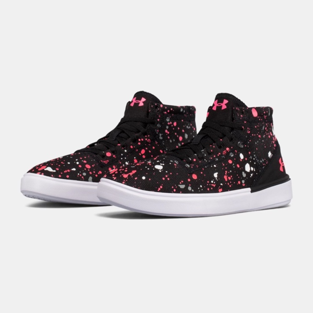 Girls' Grade School UA KickIt2 Splatter Mid Sportstyle Shoes | Size Womens 6 1/2